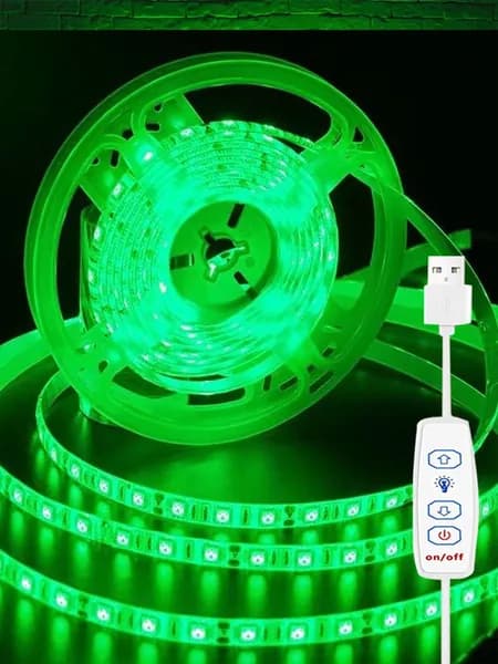 Светодиодная лента, IP20, Зеленый, 1 шт