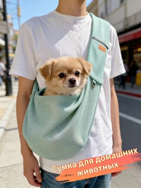 Сумка слинг для собак мелких и средних пород и кошек,Весна и лето