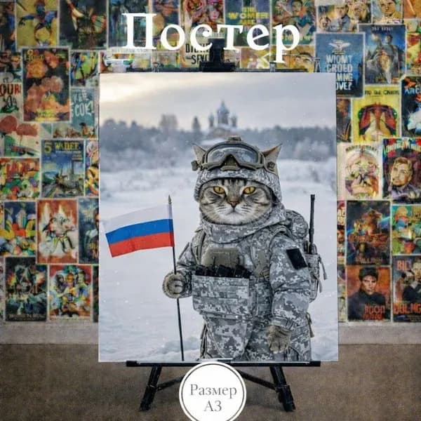 Постер Плакат СВО котик