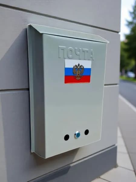 Почтовый ящик металлический с с замком 320х245 мм серый
