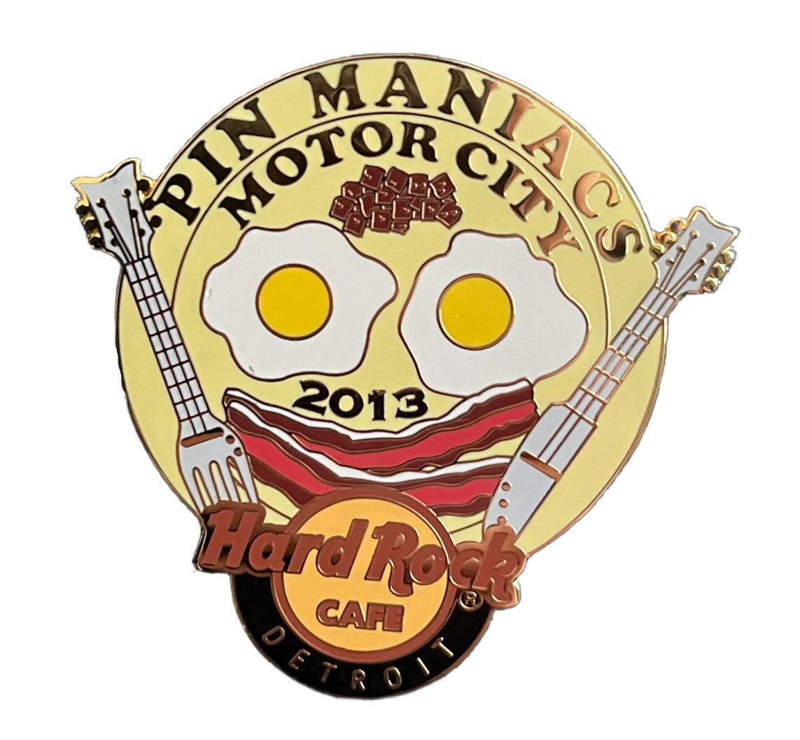 Значок Hard Rock Cafe Detroit Pin Maniacs