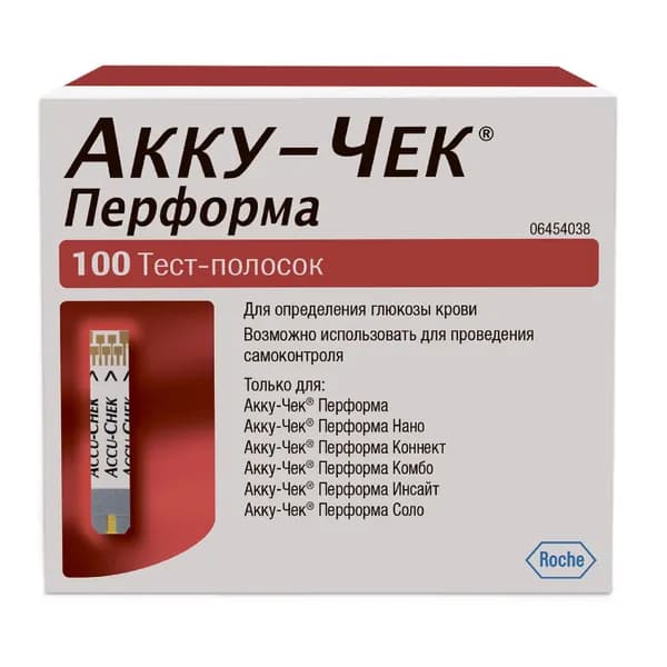Тест-полоски Performa Accu-chek/Акку-Чек 100шт