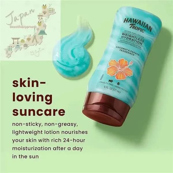 Hawaiian Tropic,Silk Hydration Weightless,невесомый увлажняющий лосьон после загара,кокос и папайя,177 мл