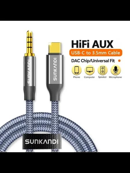 USB-C - 3.5 мм AUX кабель 1.2 м