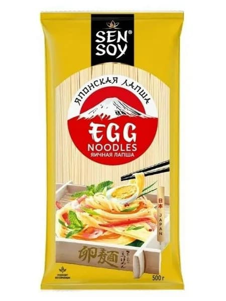 Лапша Sen Soy яичная, 500 г
