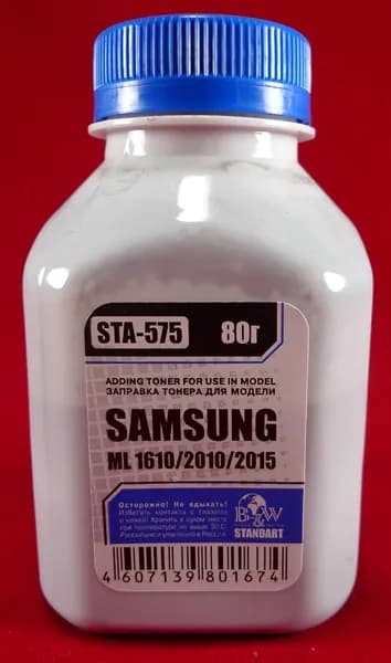 Тонер SAMSUNG ML-1610/1615/2010 Black&White Standart фас.Россия 80 г