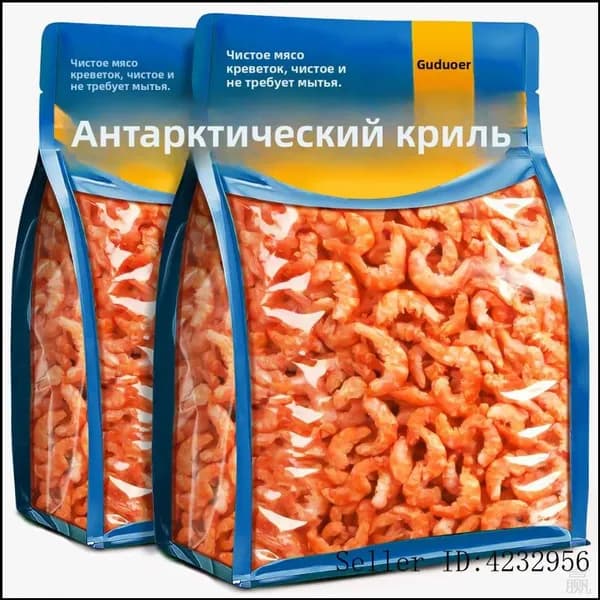 Сушеный антарктический криль, слабосоленый, с нежным мясом без запаха, применяется в качестве закуски и для готовки блюд, качественный морепродукт