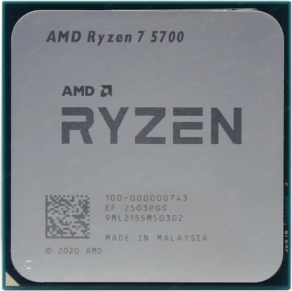 Процессор AMD AM4 Ryzen 7 5700 (8ядер/16потоков*3,7ГГц-4,6ГГц,16Мб,65Вт) оем