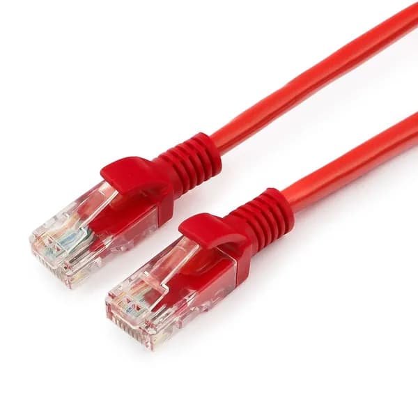 Патч-корд UTP PP12-5M/R кат.5e, 5м, литой, многожильный (красный)