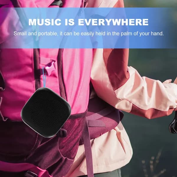 Маленькая портативная колонка bluetooth из пластика для дома и автомобиля, черная