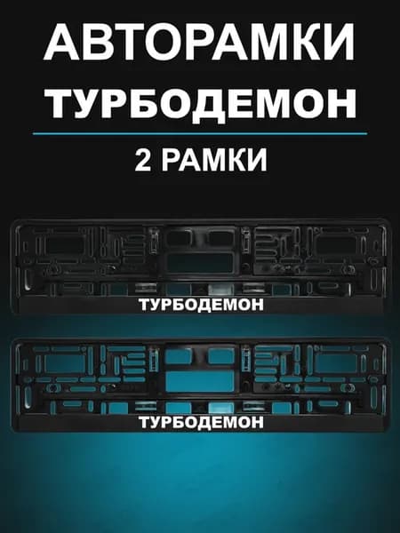 Рамка для гос номера 2 шт с надписью турбодемон