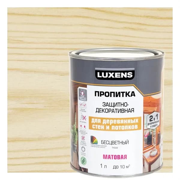 Пропитка для стен и потолков акриловая бесцветная мат. 1 л