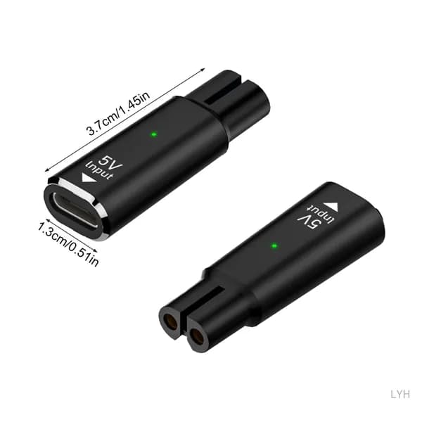 Адаптер для зарядки электробритвы и машинки для стрижки Type-C 4.3В-15В