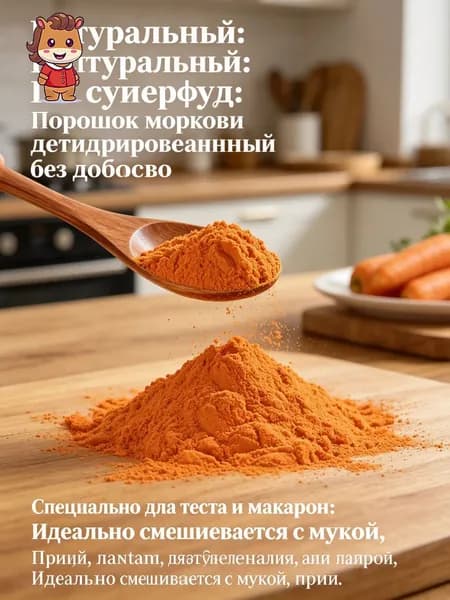 Морковный порошок натуральный , сушеный пищевой краситель для теста
