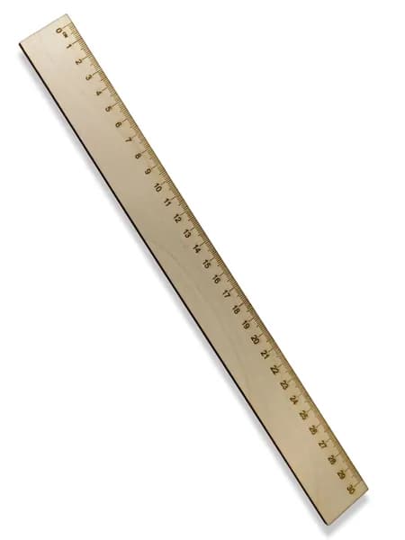 Деревянная линейка 30 см ( школьная), 1 шт.