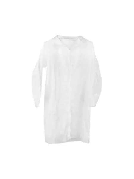 Халат процедурный (застежка - липучка) - 25 г/м2, размер: XXXL, 110x150 см, белый,10 штук в упаковке