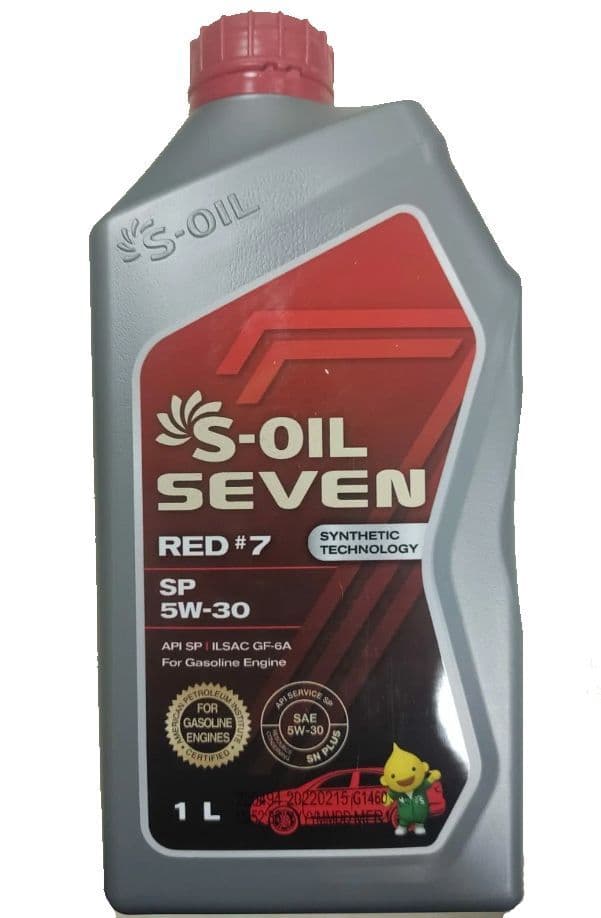 S-OIL SEVEN RED #7 5W-30 Масло моторное, Полусинтетическое, 1 л