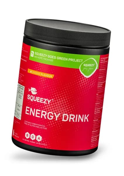 Изотоник с углеводами и электролитами SQUEEZY Energy Drink, 650 г, апельсин