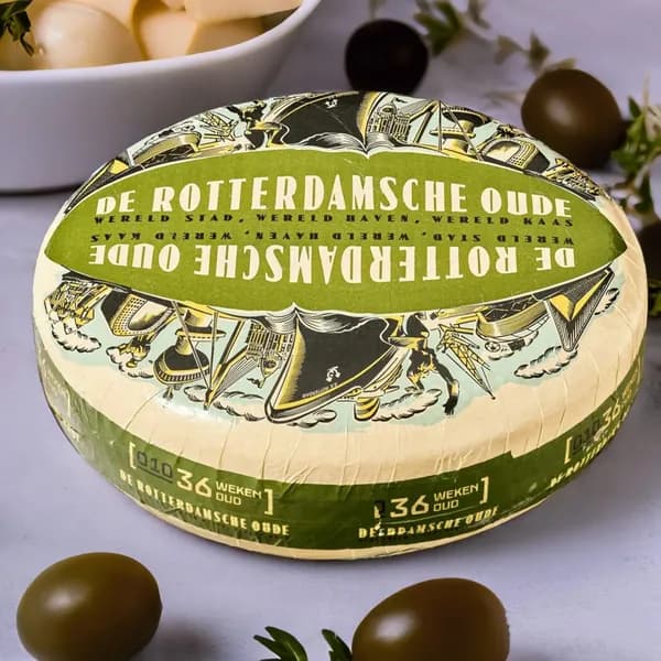 Сыр твёрдый Старый Роттердам 36 месяцев (выдержанная Гауда) Голландский премиум-сыр с кристаллами Орехово-карамельный, для сырной тарелки и вина