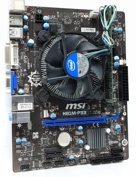 i3-4130 MSI материнская плата с процессором и вентилятором. Товар уцененный