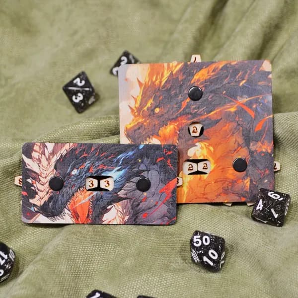 Трекер счетчик здоровья "Василиск" (комплект из двух штук) DnD, dungeons and dragons, pathfinder