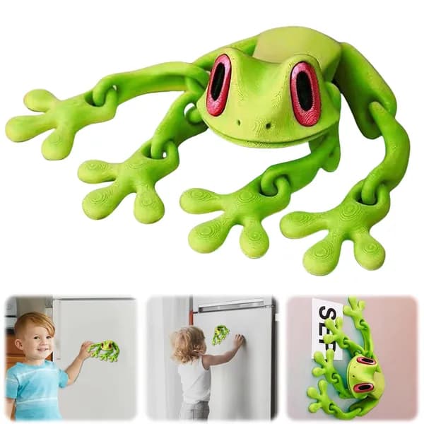 магнит фигурка лягушки с движущимися частями тела, 3D печать, 12 см