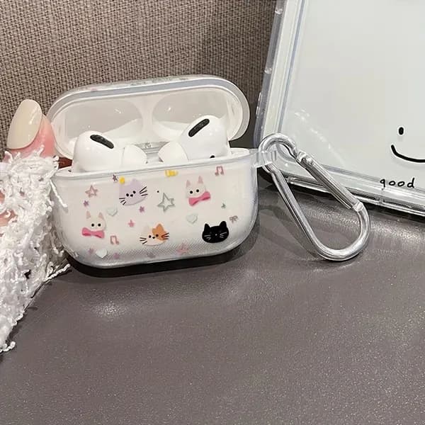 Прозрачный чехол для наушников, подходящий для Apple AirPods Pro 2.
