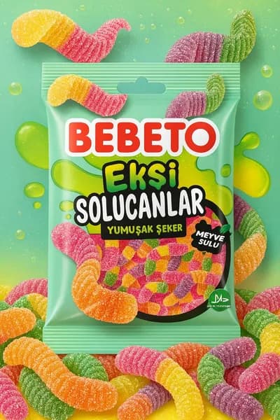 Bebeto Фруктовые сладкие и веселые желейные конфеты 80 г