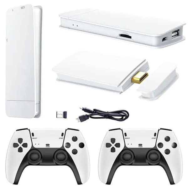 Игровая приставка-флешка HDMI с поддержкой 4K, 64 ГБ, 23 эмулятора, 2 беспроводных геймпада