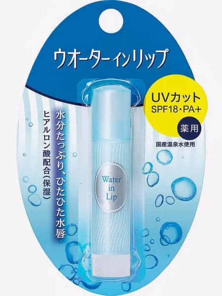 SHISEIDO Water in Lip SPF18 PA+ Увлажняющий бальзам для губ с защитой от солнца без отдушек и красителей 3,5 гр