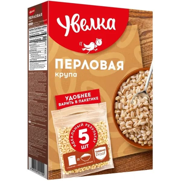 Крупа Увелка "Перловая" в варочных пакетах, 400 г
