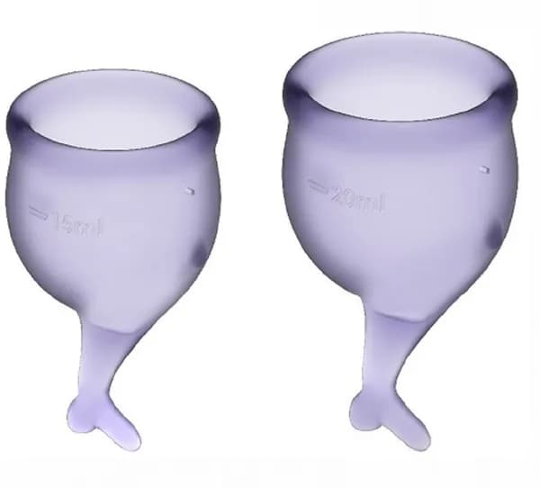 Набор менструальных чаш Satisfyer Feel secure Menstrual Cup фиолетовый 2 шт
