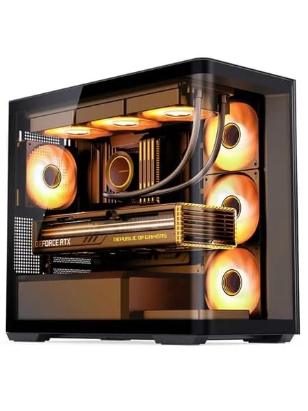 Компьютерный корпус Jonsbo D300 черный, ITX / Micro-ATX, USB Type-C, без блока питания