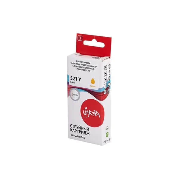 Sakura CLI-521Y - 2936B004 Картридж струйный желтый 530 стр