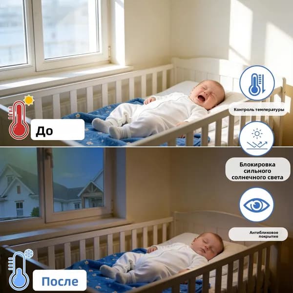 Пленка для окон солнцезащитная 50 см х 100 см