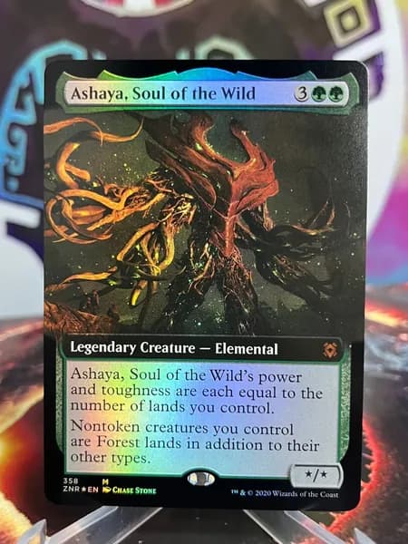 Магия сбора прокси-карт MTG PROXY CARDSВысококачественные нефольговые карты Ashaya, Soul of the Wild ZNR #358 foil