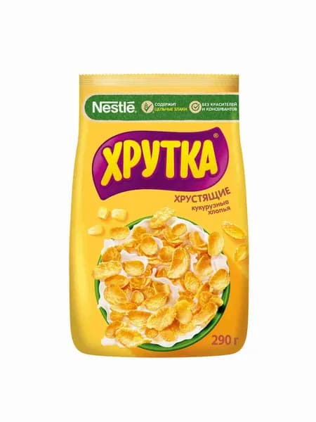 Хлопья кукурузные хрустящие, обогащенные кальцием 290 г, Хрутка