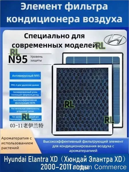 Фильтр салонный арт. Фильтр салонный ароматический для Hyundai Elantra классик 2003-2011, угольный фильтр кондиционера，Hyundai Elantra XD（Хюндай Элантра XD）, 1 шт.