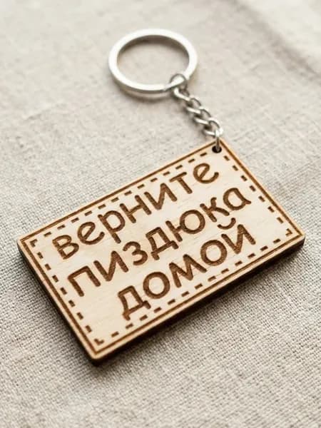 Брелок для ключей деревянный с гравировкой