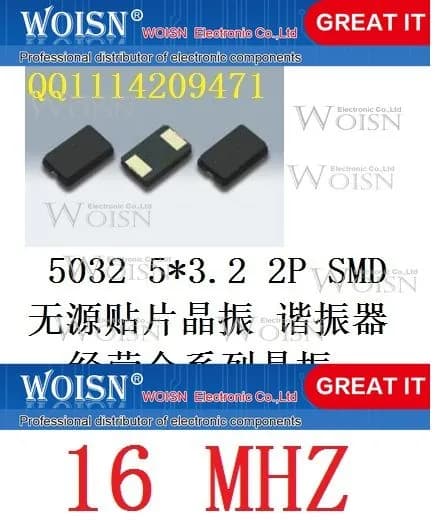 10шт 5032 patch passive crystal oscillator 16M 16MHz 16.000MHz 2-pin resonator 5.0 * 3.2 2P наличный товар