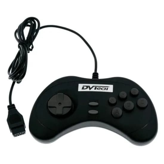 Джойстик РЕТРО игровой проводной 8-бит формат 9 pin DVTech JS31-9-8Bit черный, ABS пластик, 8-bit узкий разъём 9 пин, совместимость DENDY, 8BitБАС