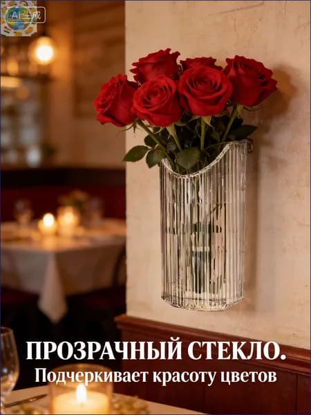 Левитирующий горшок 1 л, 15 см, 1 шт, цвет прозрачный