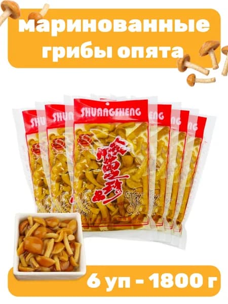 Маринованные грибы опята 6 уп - 1800 г