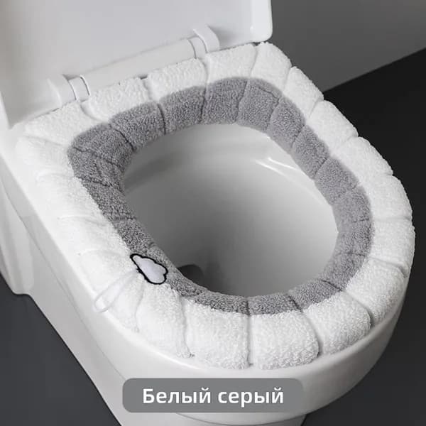 Эксклюзивный мягкий чехол на молнии 1 шт для сиденья унитаза, комфортное покрытие