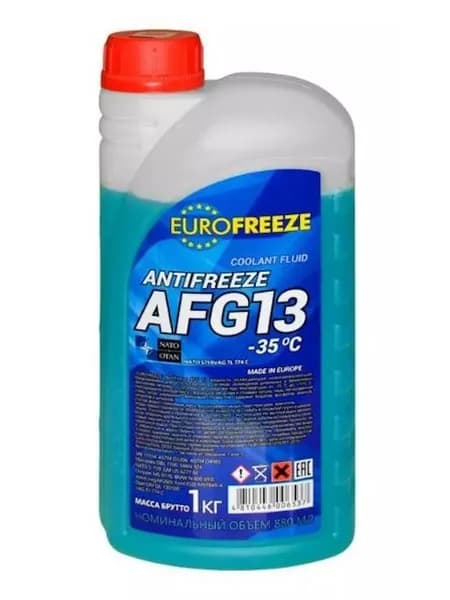 Антифриз синего цвета AFG G11 1 кг EUROFREEZE