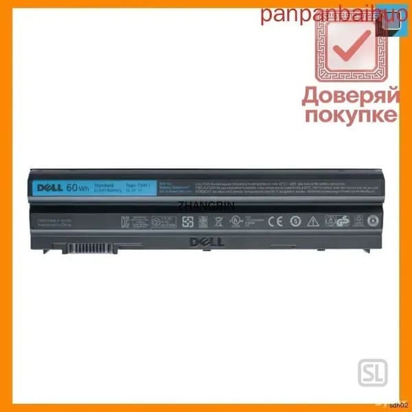 Аккумулятор для ноутбука Dell 5200 мАч, (Dell Inspiron 5520 7720 5720 7520.Latitude E6430 E6420 E6440 E5420 E5430 E6540 E5520 E5530 E6520 E6530.Vostro 3560 3460 / T54FJ -  ORG 60Wh)