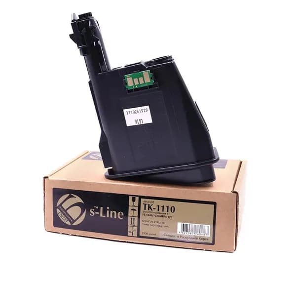 Тонер-картридж S-Line TK-1110 для Kyocera FS-1040, FS-1020MFP/1120MFP Чёрный, 2500 стр.