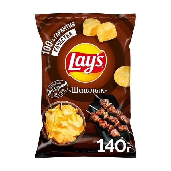Чипсы картофельные Lay's со вкусом шашлыка, 140 г