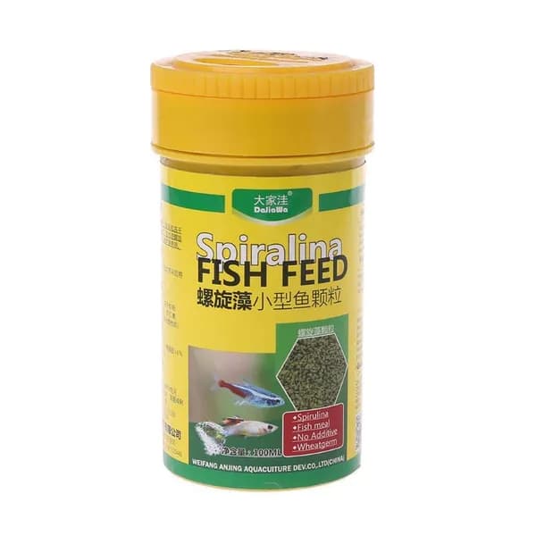 1 упаковка порошка для кормления мелких рыбок спирулиной-small fish feed spirulina ZZXX