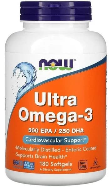 NOW Ultra Omega-3 180 капсул (ультра омега 3)